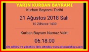 Yarın 21 Ağustos  Salı